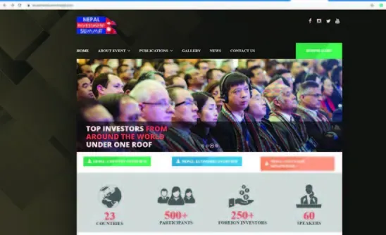 Nepal Investment Summit website